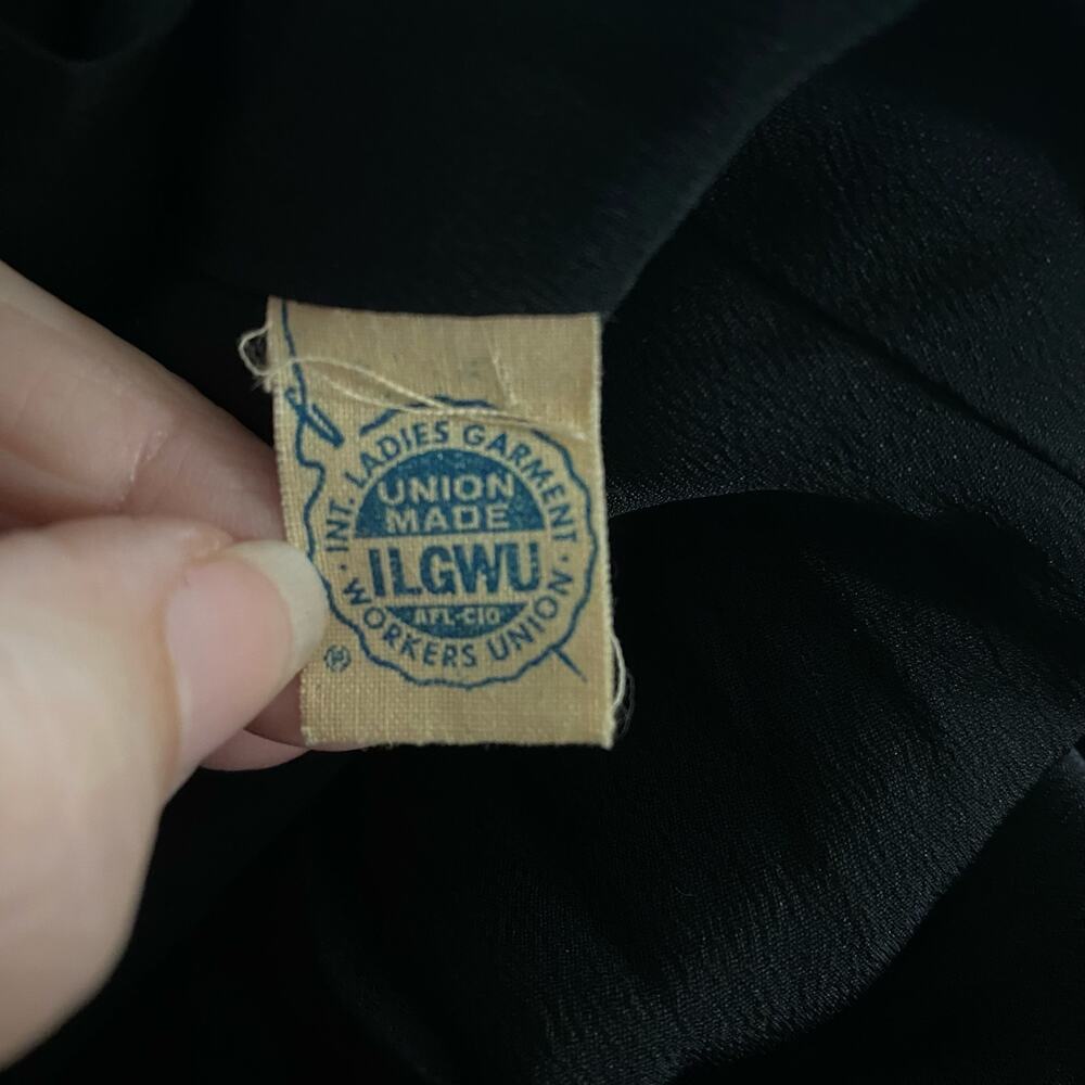 🌻 2/$20 Vintage L Union Made Double Breasted Textured Knit Cropped Jacket Blazer - Picture 3 of 4